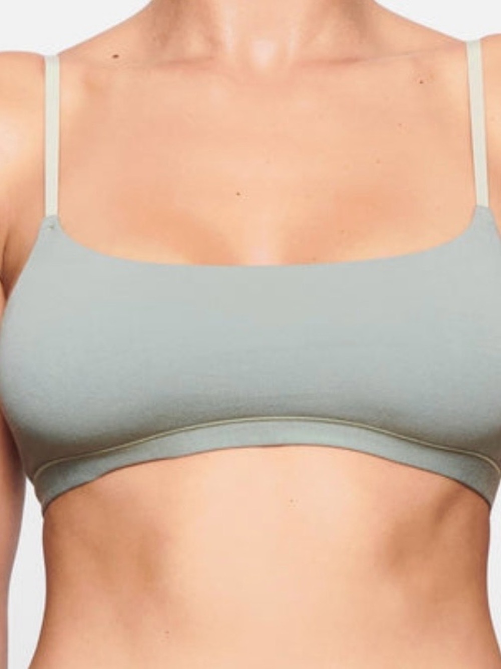 Skims Mineral Cotton Jersey Scoop Bralette